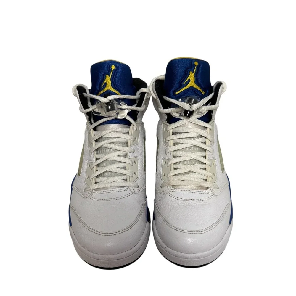 Air Jordan 5 Retro Laney JSP White Varsity Royal Maize CD2720-100 Mens‎ High Top